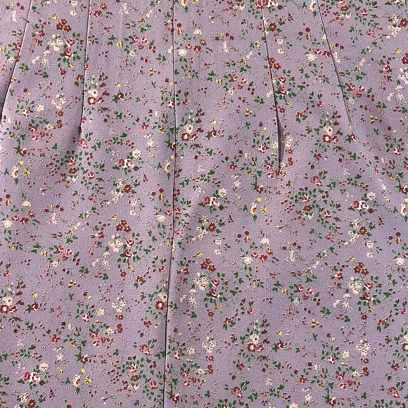Princess Polly Purple‎ Floral Mini Skirt Size 2 Y2K Slit Cottagecore - Picture 5 of 6